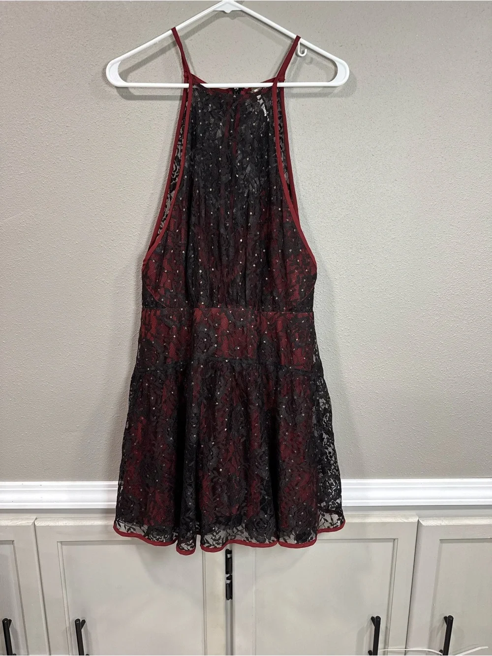 Free People Wish Upon A Star Lace Mini Dress